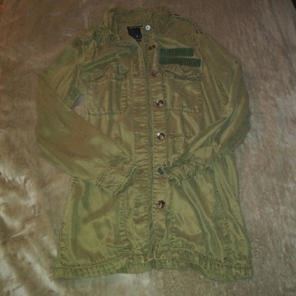 True Religion Oversized Military Jacket Size XS